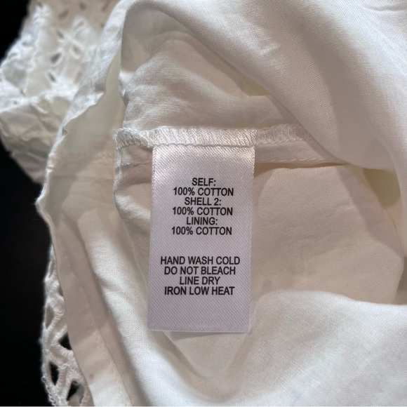 Lulus Make a Wish‎ White Eyelet Ruffled Mini Dress MEDIUM - Picture 13 of 13